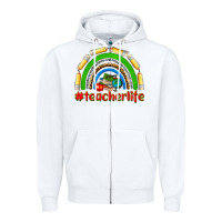 White teacher life Zipper Hoodie - NancyCooperArtShop