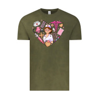 Vintage Olive nurse and nurse element heart Vintage Tee - AdoDesignShop