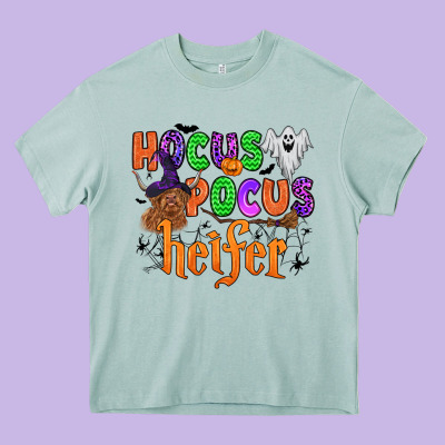 Hocus Pocus Heifer Heavy Core Tee Designed By Zillion Design Studio