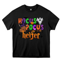 Black hocus pocus heifer Heavy Core Tee - Zillion Design Studio