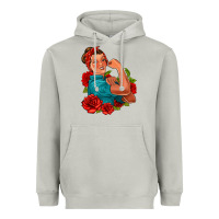 Moon Dust hispanic strong woman with roses Heavyweight Hoodie - Jasminsmagicworld