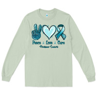 Matcha Peace Love Cure Ovarian Cancer Long Sleeve Tee - Jasminsmagicworld