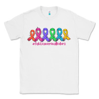 White fight cancer in all colors Classic Tee - AdoDesignShop