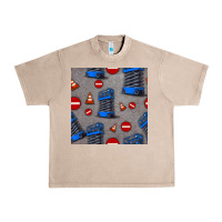 French Oak scissor lift seamless pattern Urban Heavy Tee - BundleAndBundleShop