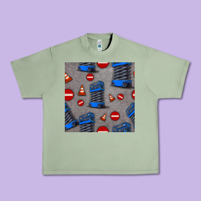 Scissor Lift Seamless Pattern Urban Heavy Tee Designed By Bundleandbundleshop