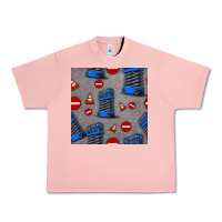 Salmon scissor lift seamless pattern Urban Heavy Tee - BundleAndBundleShop