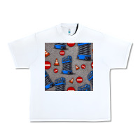 White scissor lift seamless pattern Urban Heavy Tee - BundleAndBundleShop