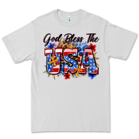 Dove Grey god bless the usa Premium Tee - Zillion Design Studio