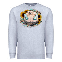 Heather Grey Hedgehog with Sunflower Premium Sweatshirt - Bettercallsaul