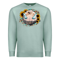 Seafoam Hedgehog with Sunflower Premium Sweatshirt - Bettercallsaul