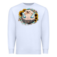 White Hedgehog with Sunflower Premium Sweatshirt - Bettercallsaul