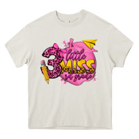 Cream little miss 3 rd grade Heavy Core Tee - texasbilliewilder