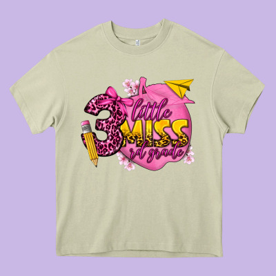 Little Miss 3 Rd Grade Heavy Core Tee Designed By Texasbilliewilder