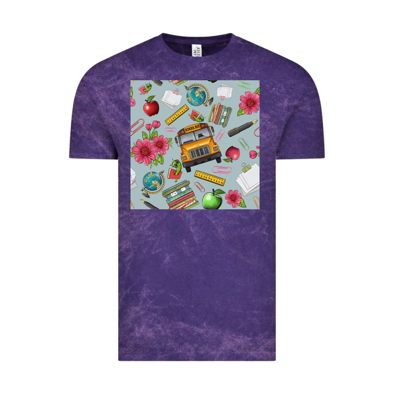 School Bus Back To School Seamless Pattern Vintage Tee by BundleAndBundleShop | Teevron