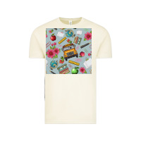 Vintage Arctic school bus back to school seamless pattern Vintage Tee - BundleAndBundleShop