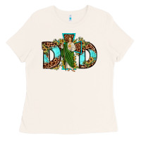 Bone dad san judas sunflower leopard turquoise Ladies Tee - JahusDesignShop