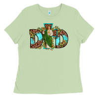 Matcha dad san judas sunflower leopard turquoise Ladies Tee - JahusDesignShop