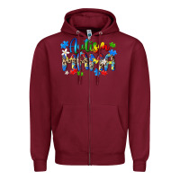 Burgundy autism mama Zipper Hoodie - MaliasSmallBusiness