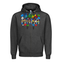 Charcoal Heather autism mama Zipper Hoodie - MaliasSmallBusiness
