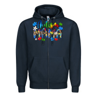 Navy autism mama Zipper Hoodie - MaliasSmallBusiness