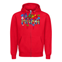Red autism mama Zipper Hoodie - MaliasSmallBusiness