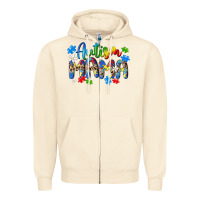 Sandshell autism mama Zipper Hoodie - MaliasSmallBusiness