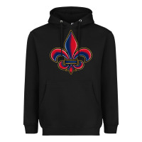 Black louisiana fleur de lis Heavyweight Hoodie - BarkalooDesign