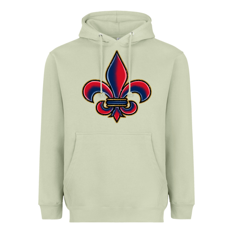 Louisiana Fleur De Lis Heavyweight Hoodie by BarkalooDesign | Teevron