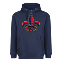 Navy louisiana fleur de lis Heavyweight Hoodie - BarkalooDesign