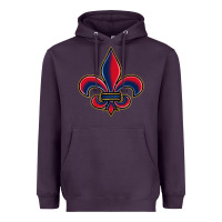 Plum louisiana fleur de lis Heavyweight Hoodie - BarkalooDesign