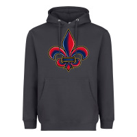 Smoke louisiana fleur de lis Heavyweight Hoodie - BarkalooDesign
