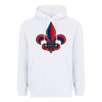 White louisiana fleur de lis Heavyweight Hoodie - BarkalooDesign