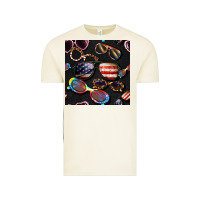 Vintage Arctic 4th of july glasses  seamless pattern Vintage Tee - BundleAndBundleShop