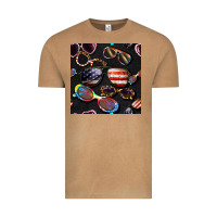 Vintage Camel 4th of july glasses  seamless pattern Vintage Tee - BundleAndBundleShop