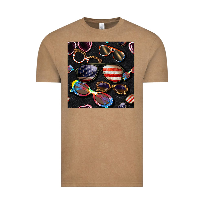 4th Of July Glasses  Seamless Pattern Vintage Tee by BundleAndBundleShop | Teevron