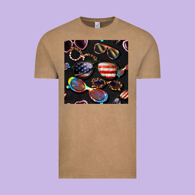 4th Of July Glasses  Seamless Pattern Vintage Tee Designed By Bundleandbundleshop
