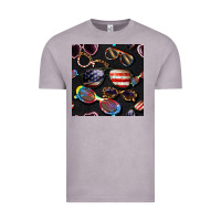 Vintage Zinc 4th of july glasses  seamless pattern Vintage Tee - BundleAndBundleShop