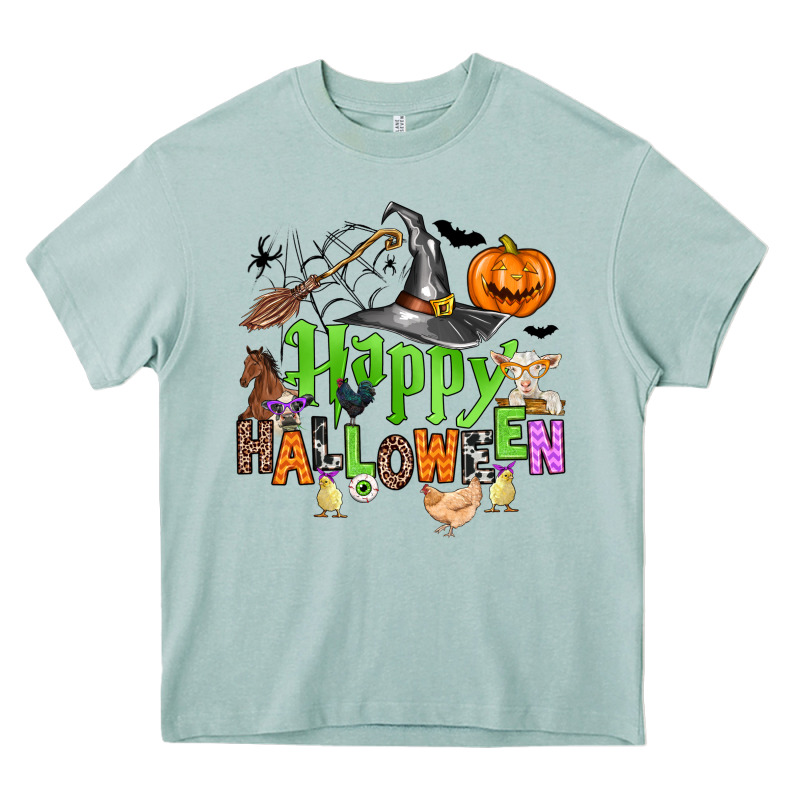 Happy Halloween Farm Animals Heavy Core Tee by Zillion Design Studio | Teevron