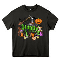 Asphalt happy halloween farm animals Heavy Core Tee - Zillion Design Studio