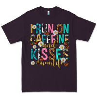Plum i run on caffeine and kisses mothers day Premium Tee - texasbilliewilder