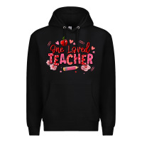 Black one loved teacher afro messy bun Premium Hoodie - texasbilliewilder