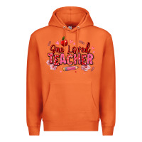 Carrot one loved teacher afro messy bun Premium Hoodie - texasbilliewilder