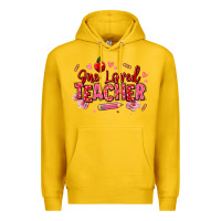 Lemon one loved teacher afro messy bun Premium Hoodie - texasbilliewilder