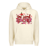 Sandshell one loved teacher afro messy bun Premium Hoodie - texasbilliewilder