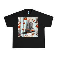 Black forklift seamless pattern Urban Heavy Tee - BundleAndBundleShop