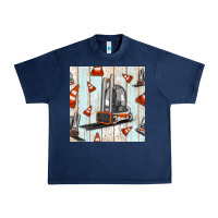 Navy forklift seamless pattern Urban Heavy Tee - BundleAndBundleShop