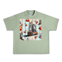 Oil Green forklift seamless pattern Urban Heavy Tee - BundleAndBundleShop