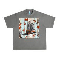 Tornado forklift seamless pattern Urban Heavy Tee - BundleAndBundleShop