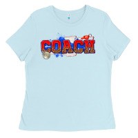 Baby Blue coach Ladies Tee - texasbilliewilder