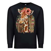 Black Giraffe with Floral Premium Sweatshirt - Bettercallsaul
